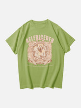 T-Shirt mit Blumenkrone-Grafik